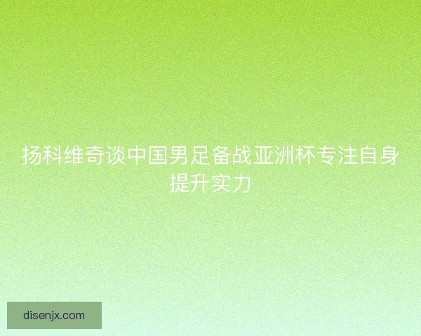 扬科维奇谈中国男足备战亚洲杯专注自身提升实力